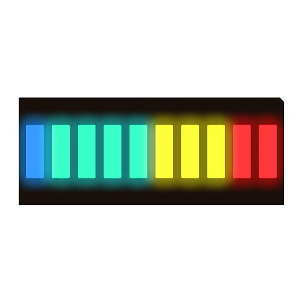 Barra  gráfica  luminosa 10 LEDs RGB