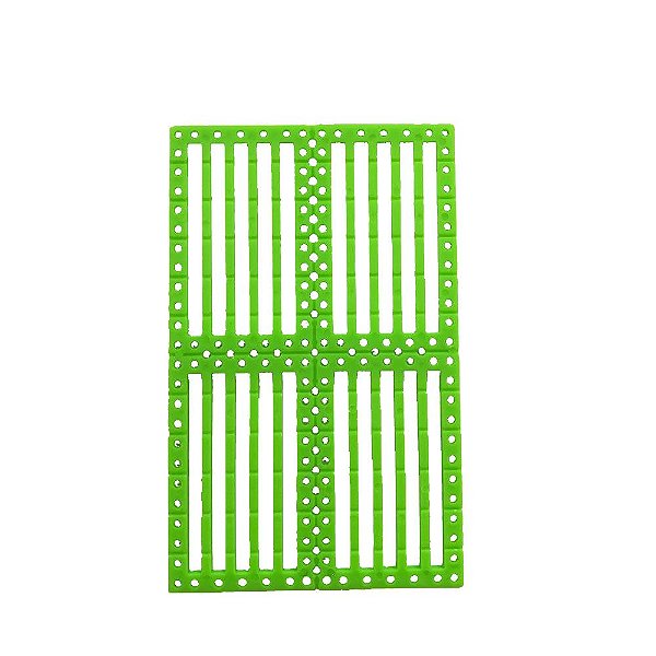 Base plastica fk75120 perfurada p/ projetos diy 120x75x3mm