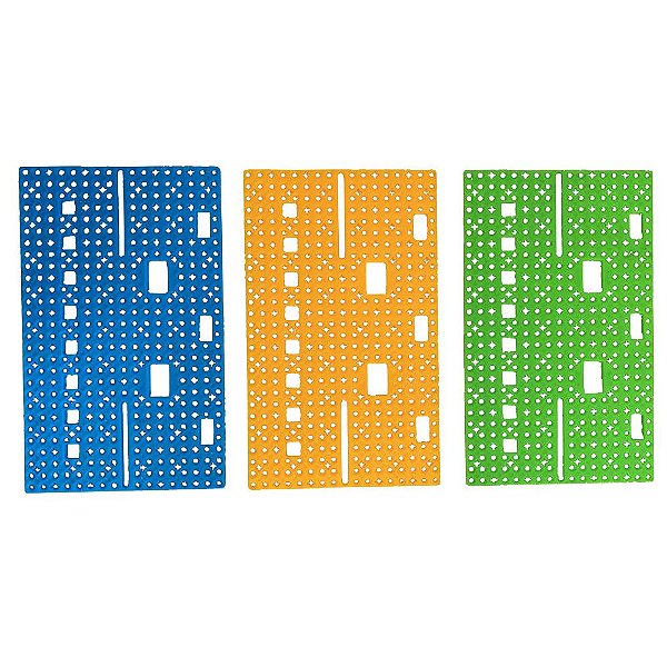 Base plastica fk85140 perfurada p/ projetos diy 140x85x3mm