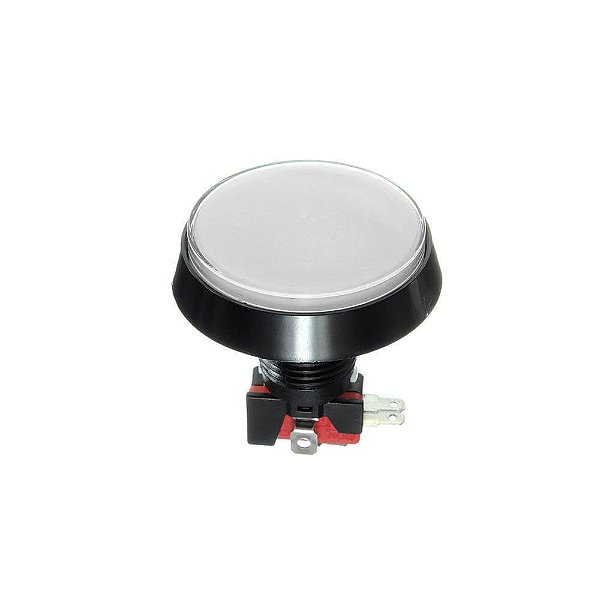 Botão arcade fliperama iluminado 60mm - branco