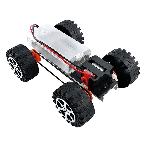 Carrinho robo chassi metalico para robótica educacional - f17924