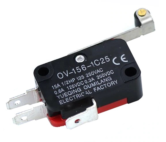 Chave fim de curso v-156-1c25 15a micro switch com rolete