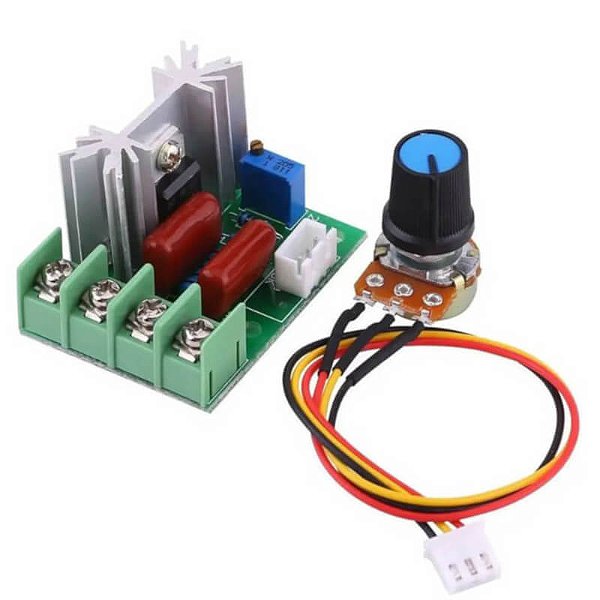 Com cabo extensor no potenciômetro - dimmer 2000w