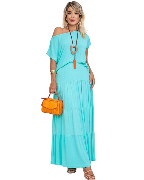 Conjunto em viscolycra Blusa e Saia Longa 3 Marias Candy Color