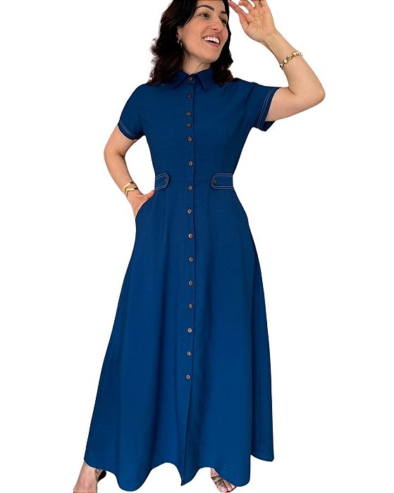 Vestido Chemise Liso Erica