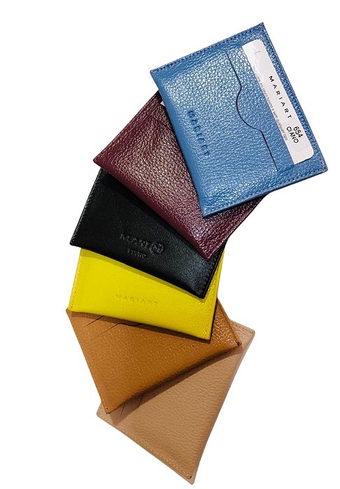 Porta Cartão em Couro Mariart Modelo Slim