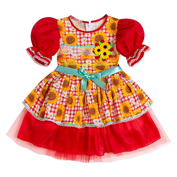 Vestido Junino Girassol