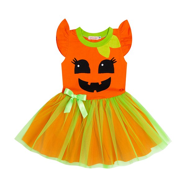 Vestido Abobora Folhinha