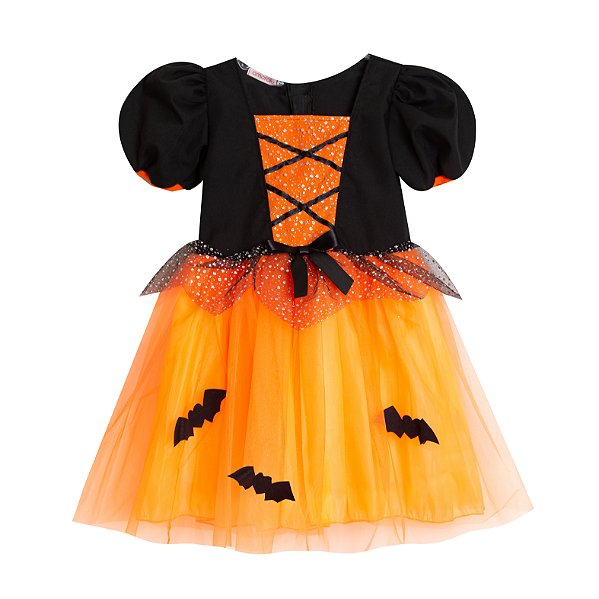 Vestido Luxo Bruxinha Laranja