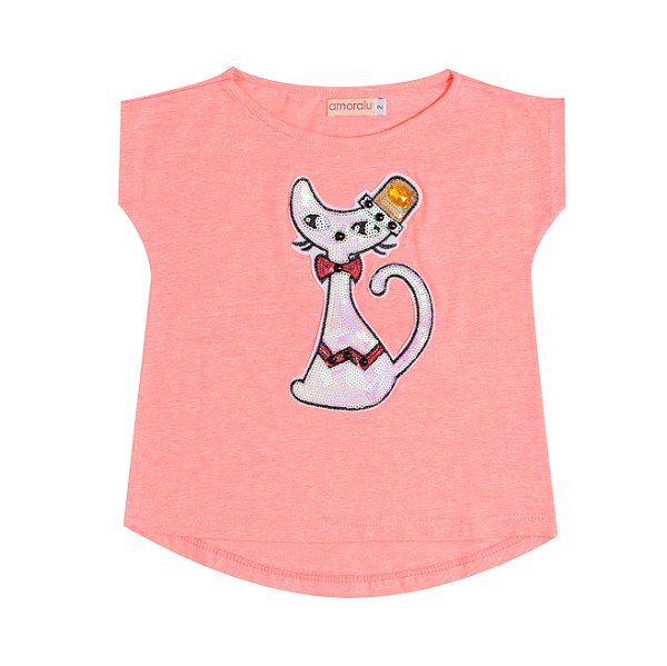 Camiseta Gatinho Neon