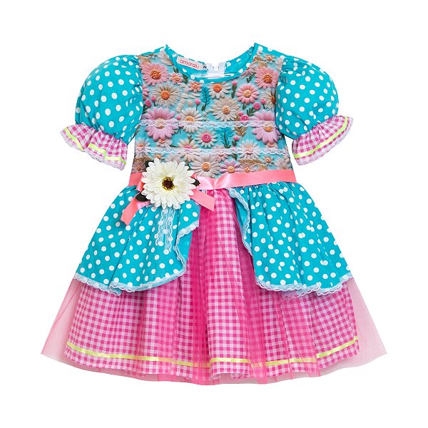 Vestido Junino Floral Tiffany