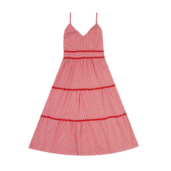 Vestido Tricoline Listrada Luiza Adulto