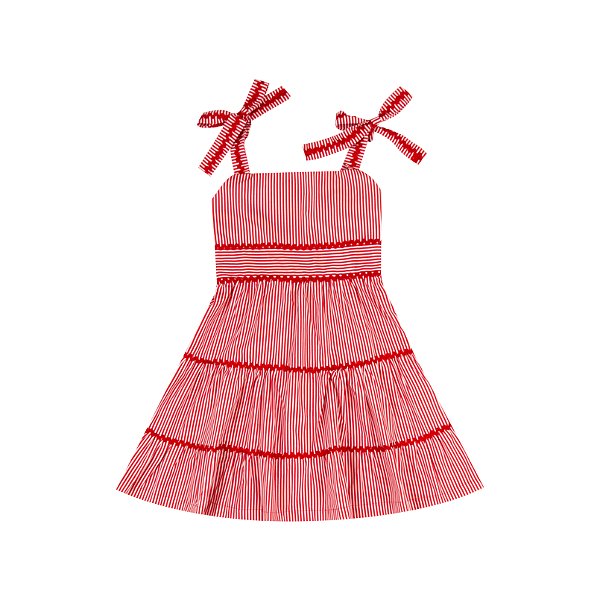 Vestido Tricoline Listras Luiza Infantil