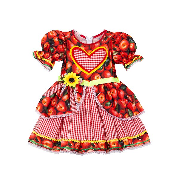 Vestido Junino Maça do Amor
