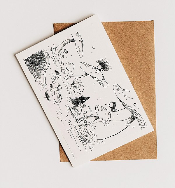 Cartão postal - Minski - Quintal