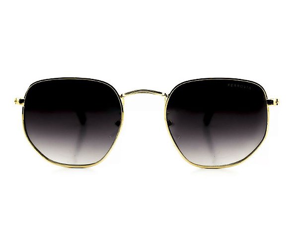 Óculos de Sol Hexagonal Proteção UVA e UVB - Ferrovia Eyewear