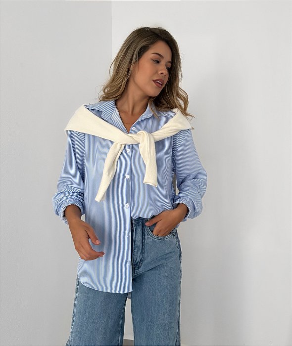 Maxi Camisa listrada