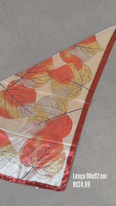 Lenço folha pêssego