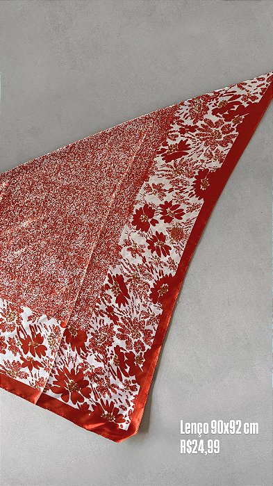 Lenço floral Laranja