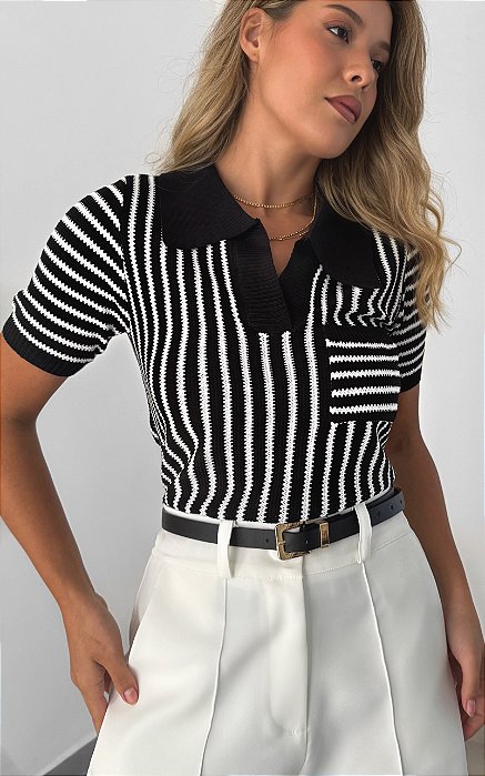 Polo Tricô P&B
