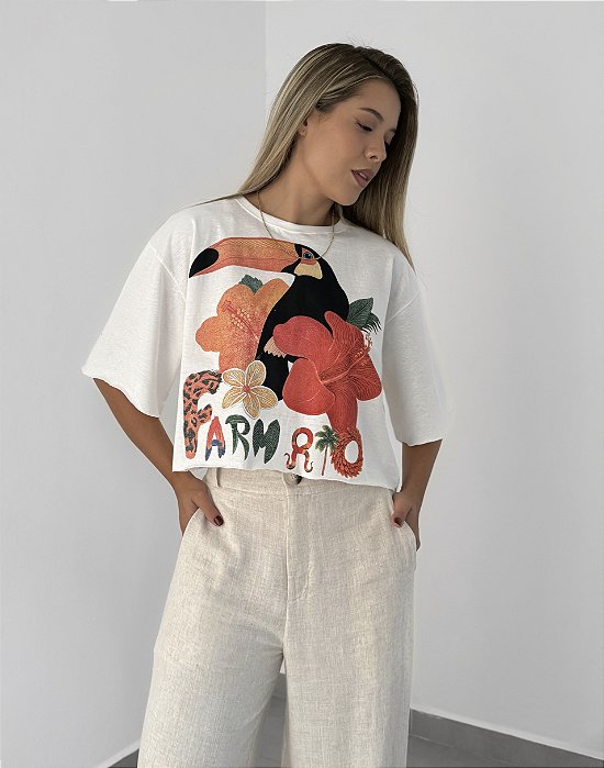 Cropped Camisetinha over RIO
