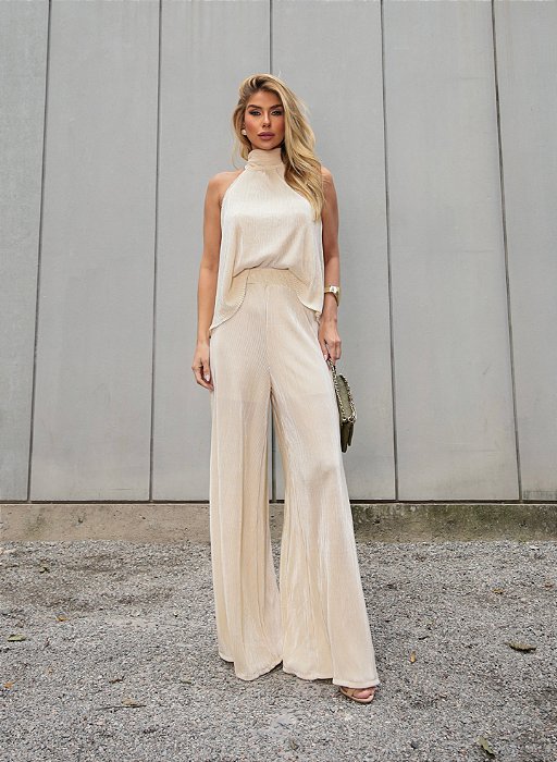 Conjunto Acetinado Plissé | Ariany