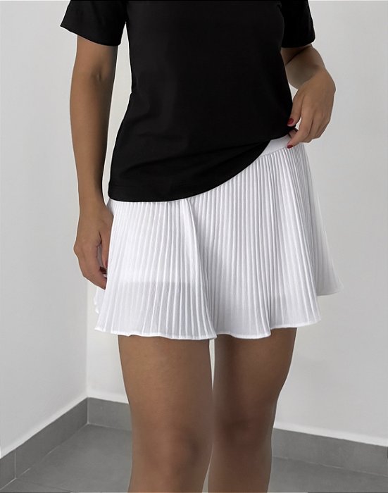 Saia Shorts Plissada