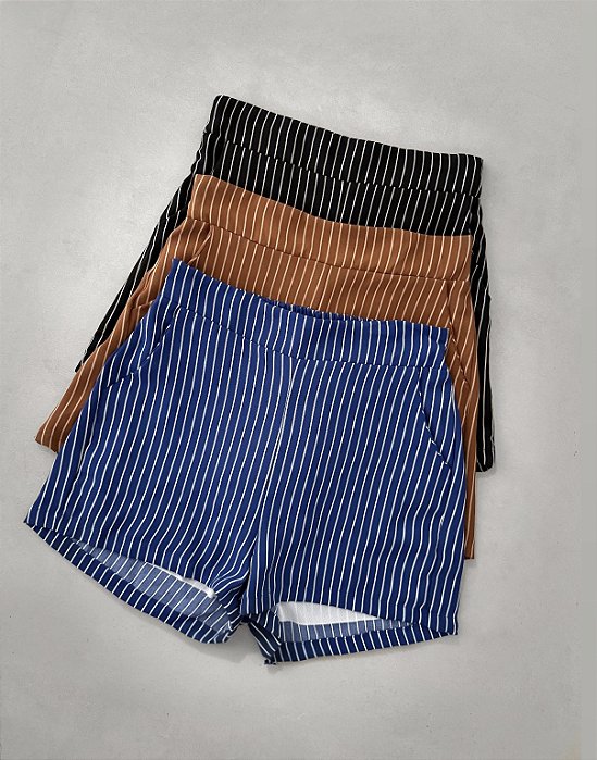 Shorts Crepe listrado