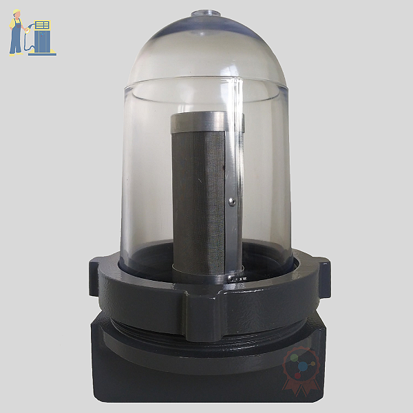 Filtro De Linha Diesel Rosca 1.1/2" Com Filtro Tela Inox E Cupula PP