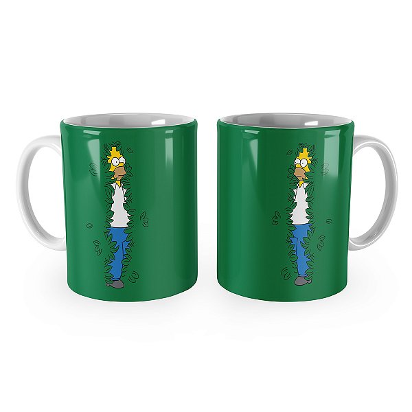 Caneca Simpsons Homer Arbusto