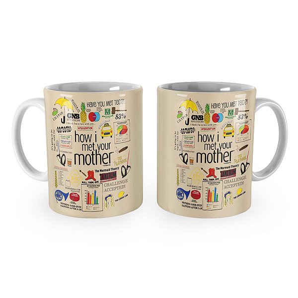 Caneca How I Met Your Mother Quotes Citações Mod 2