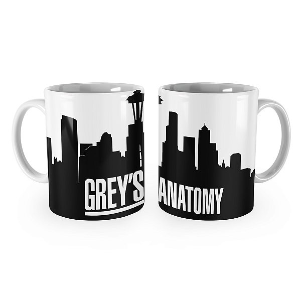 Caneca Greys Anatomy Silueta Seattle