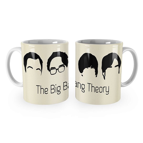 Caneca The Big Bang Theory Personagens Silueta