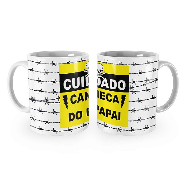 Caneca do Papai Cuidado Presente Dia dos Pais Pai