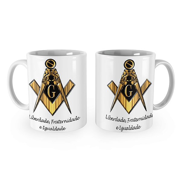 Caneca Maçonaria Símbolo Liberdade Fraternidade