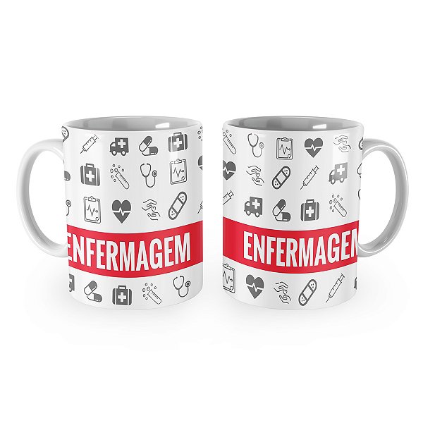 Caneca Enfermagem Icones
