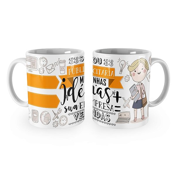 Caneca Publicitária Profissão Cartoon