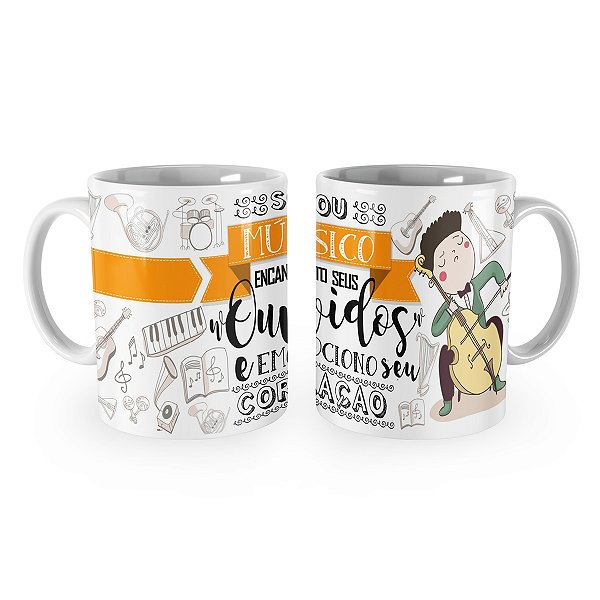 Caneca Músico Profissão Cartoon