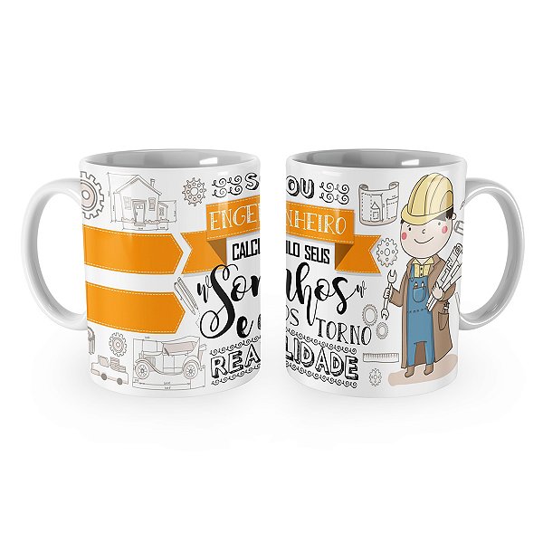 Caneca Engenheiro Profissão Cartoon
