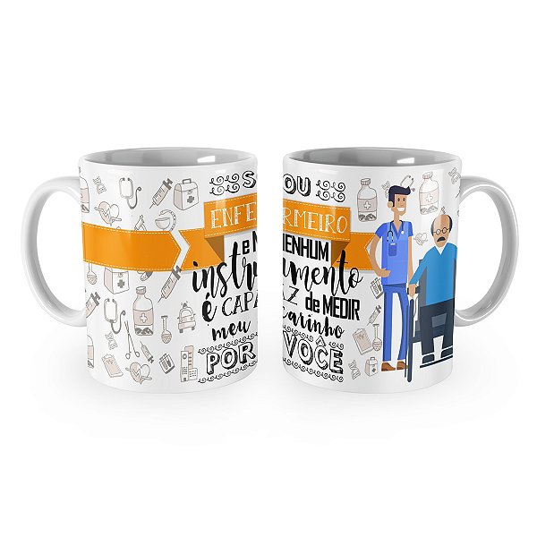 Caneca Enfermeiro Profissão Cartoon