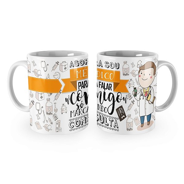 Caneca Médico Profissão Cartoon