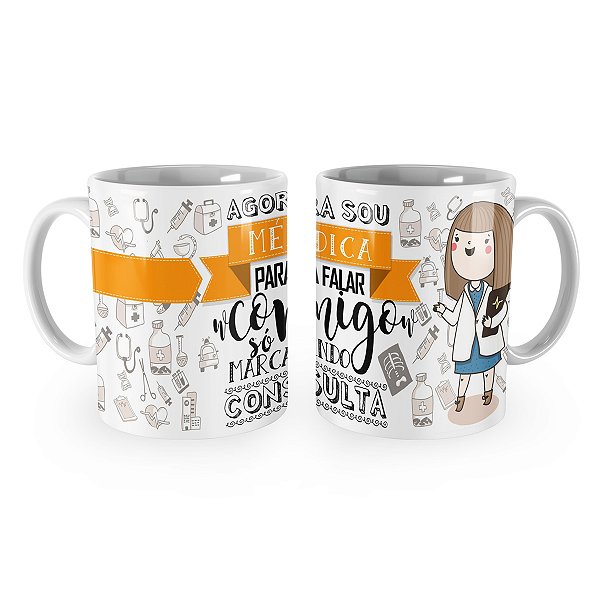 Caneca Médica Profissão Cartoon