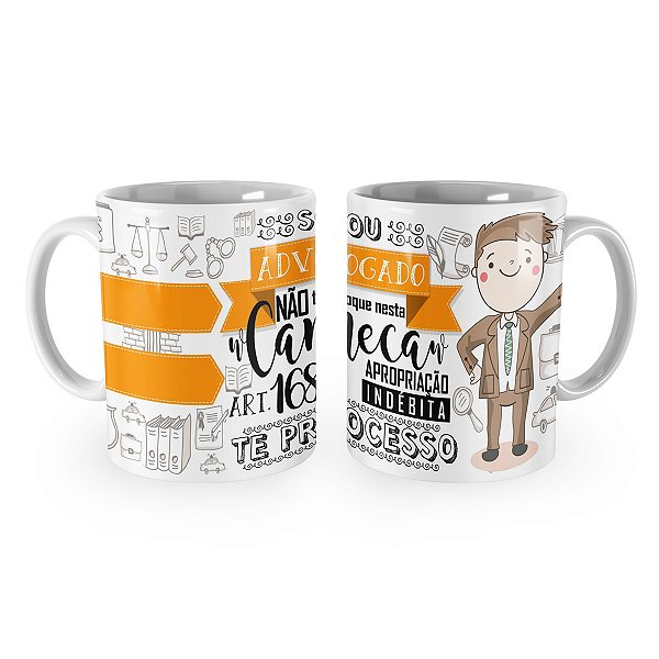 Caneca Advogado Profissão Cartoon