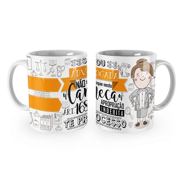 Caneca Advogada Profissão Cartoon