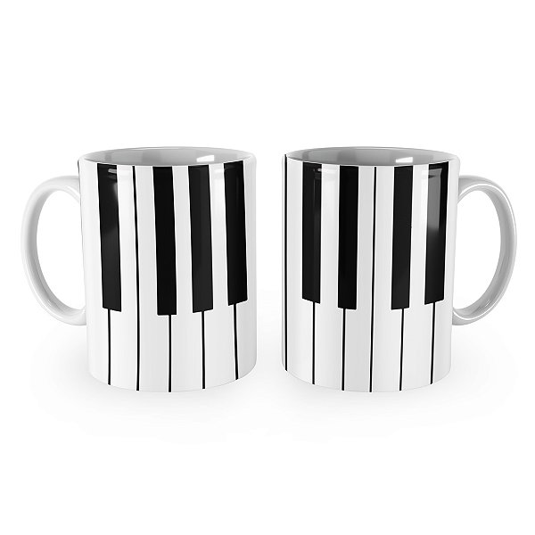 Caneca Teclado Piano Música
