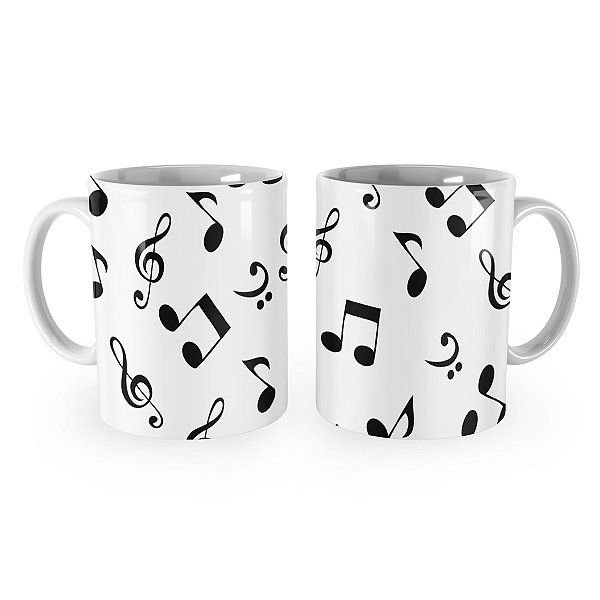 Caneca Símbolos Musicais Partitura Mod 2