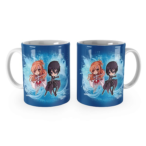 Caneca Kirito Asuna Sword Art Online SOA