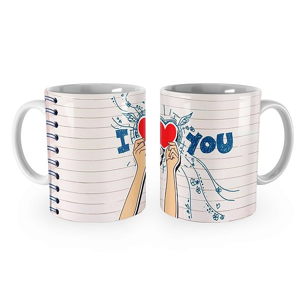 Caneca I Love You Textbook
