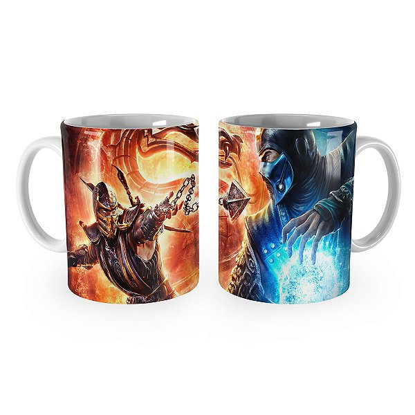 Caneca Mortal Kombat Scorpion vs Subzero