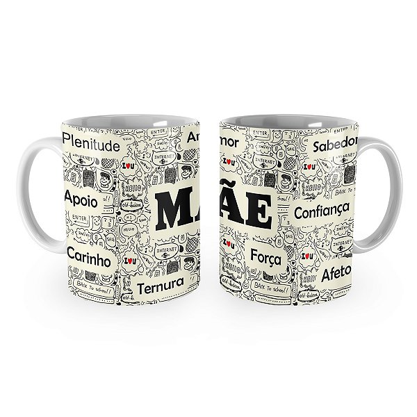 Caneca Presente Mãe Qualidades Dia das Mães